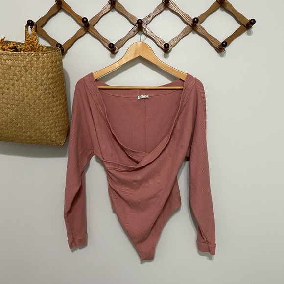 Free People Lovin This Feeling Ribbed Bodysuit - Picture 1 of 5